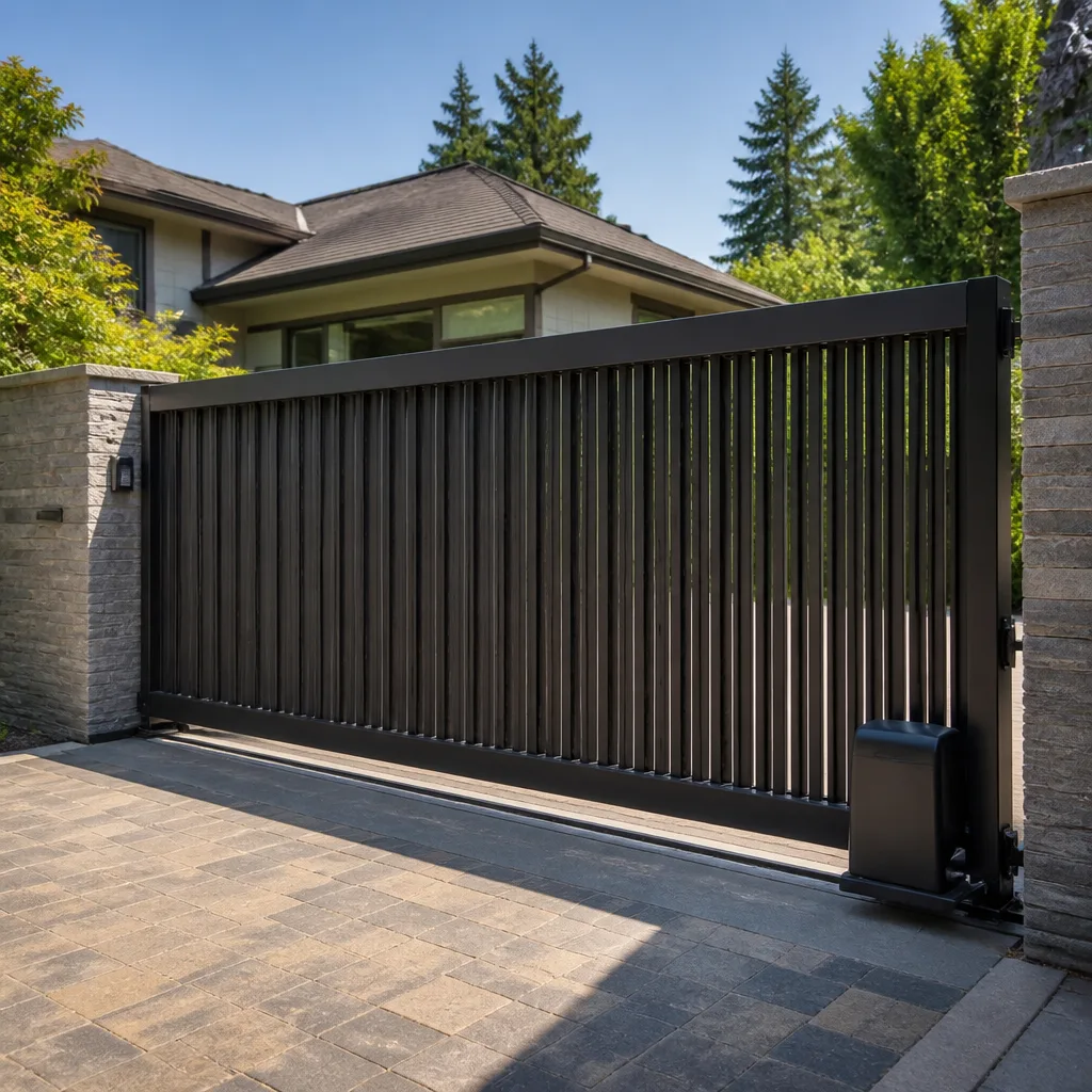 Sliding driveway gates